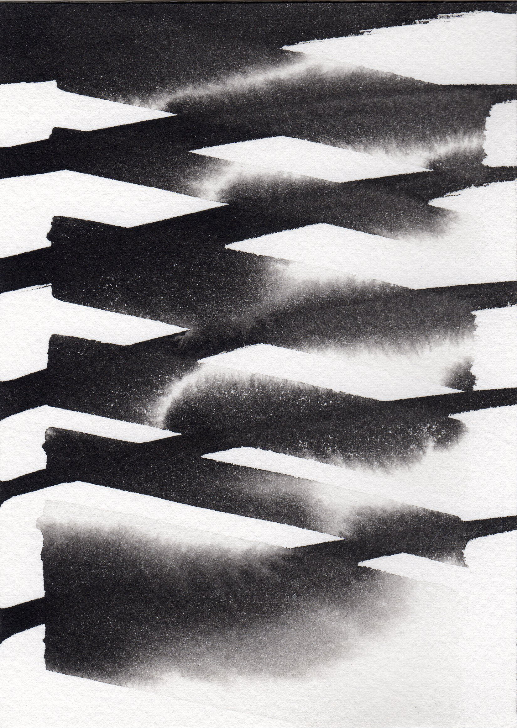 Esther Naused, o.T., 2016, Tusche auf Papier, 14,5 x 10,5 cm