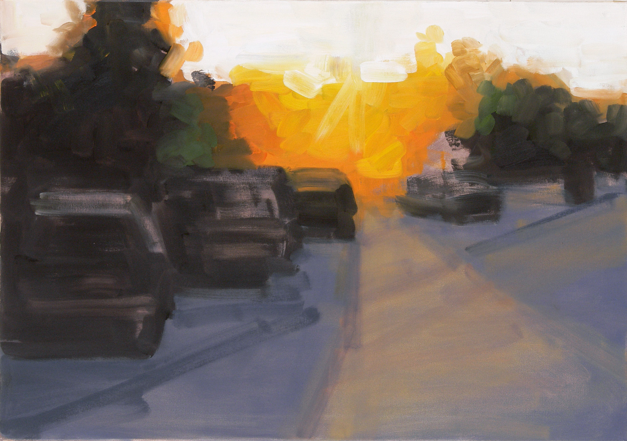 Autobahnparkplatz bei Hamburg 2008 70x100cm groß