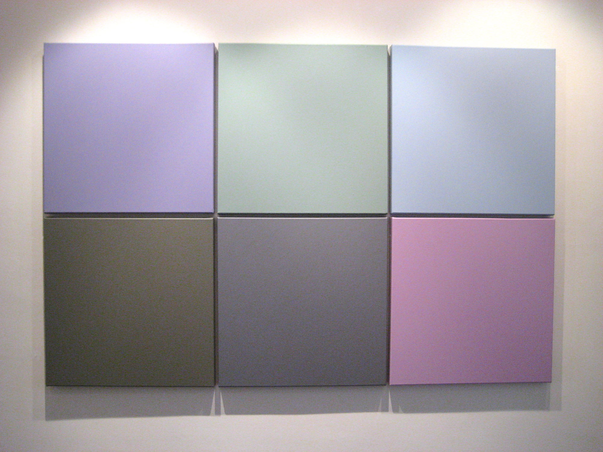 o.T., 2008, 6 teilig, Acryl auf Leinwand, je 60 x 60 cm