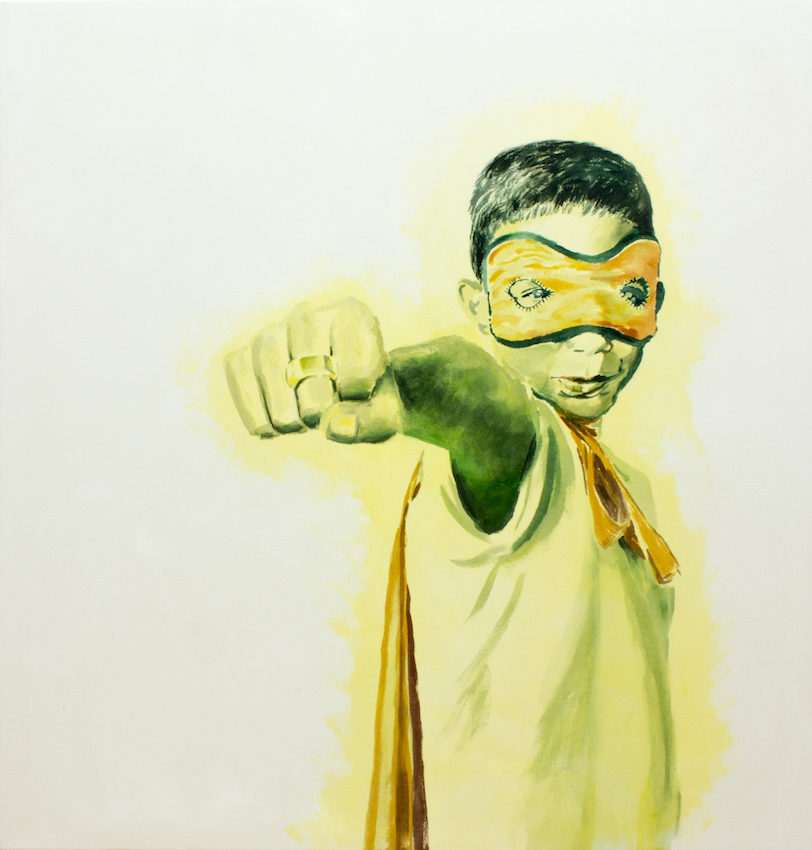 Lars Eckert, Sidekick – Noha, Oel auf Nessel, 90×85 cm Kopie