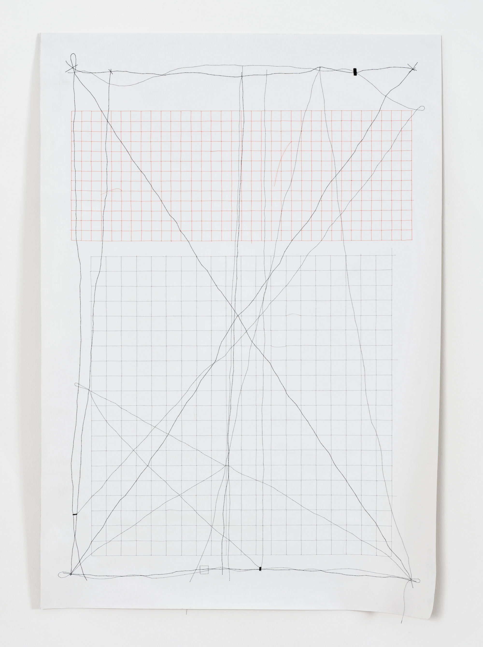 Filament 4, 2021, Garn auf Leinwand, 115 x 80 cm Kopie