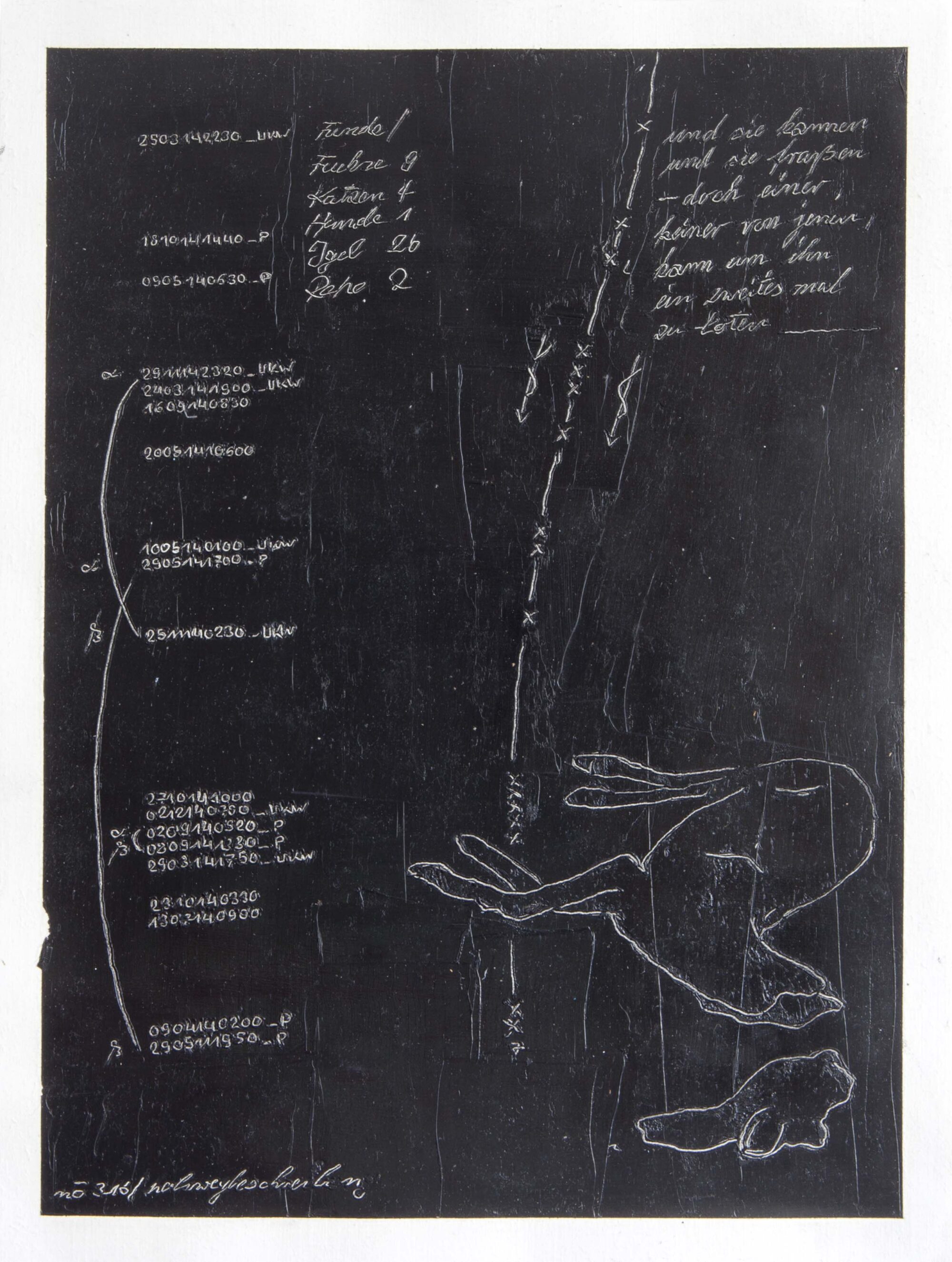 Holzwegbeschreibung 316_Öl auf Papier 30 x 40 cm 2017
