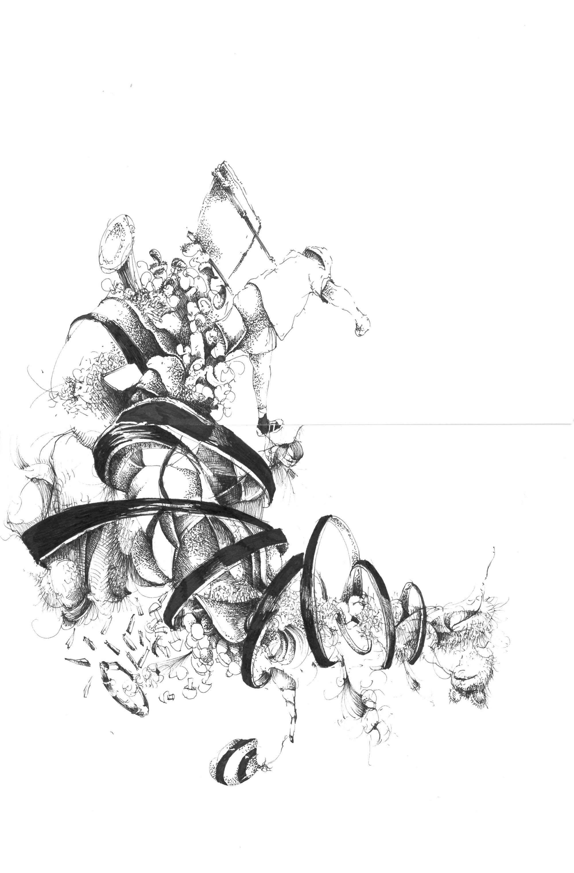 Forms, 2024,Tusche auf Papier, 20 x 15 cm